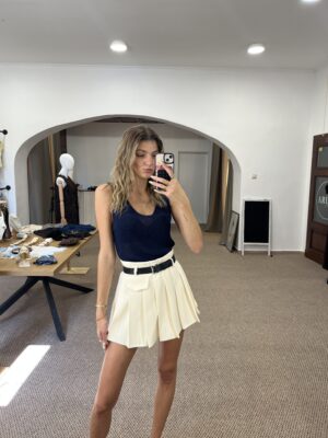 LUNA KNIT TOP MODRÝ